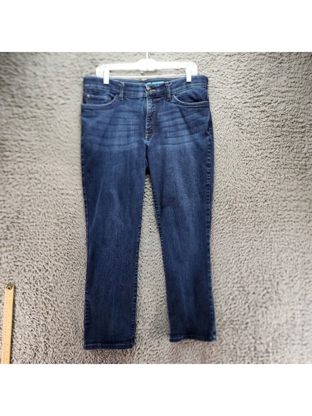 Lee Jeans Womens 14 Short Blue Modern Series Total Freedom Straight Leg *Read*